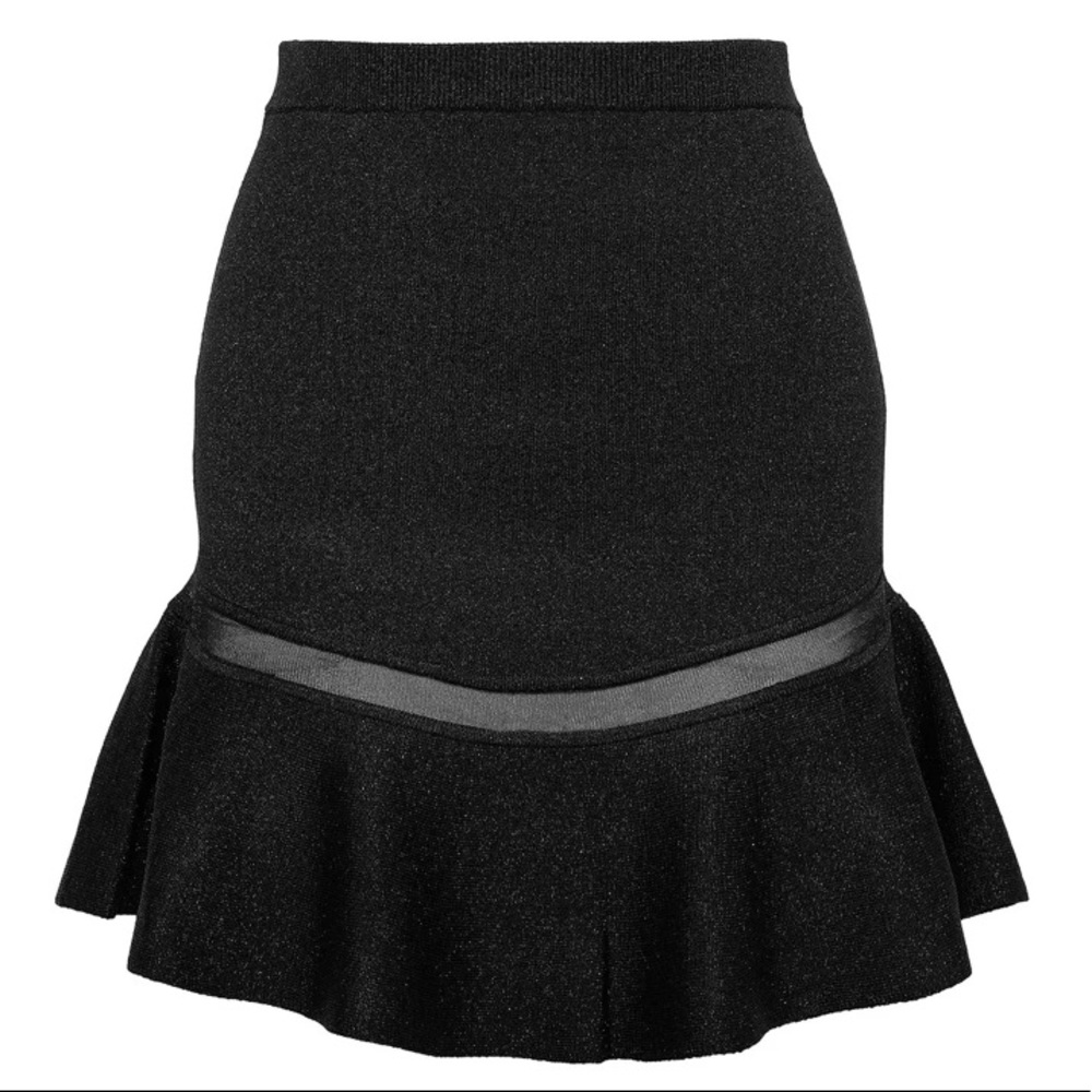 Alice + Olivia Lisbeth Knit Ruffled Skirt, Size XS - Picture 4 of 12